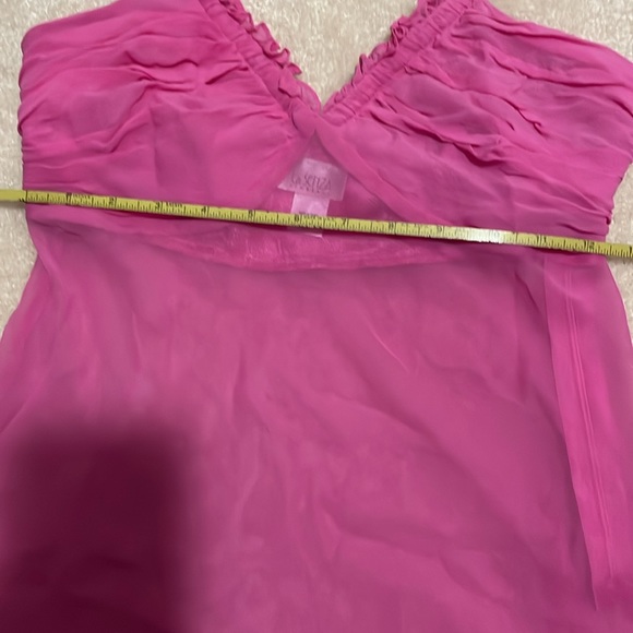 La senza small pink sheer sequin halter baby doll lingerie - Picture 3 of 6